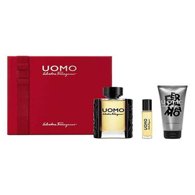 Salvatore Ferragamo Uomo Gift Set (Eau de Toilette 100ml + Shampoo Shower Gel 100ml + SPR10ml) 210 ml - Shampoos