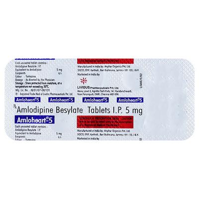 AMLOHEART 5 Tablet 10's - Hypertension-Cal