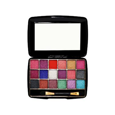 Half N Half 18 Colors Makhmali Eyeshadow With Brush In Makeup Palette Highly Pigmented Long Lasting Waterproof Smooth Blendable Colors - Multicolor-03 12.8 gm - Face Palettes