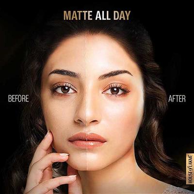 Lakme Forever Matte Face Powder, Matte Finish, Oil Cointrol, for rosy glow, Warm Pink, 40 gm - Compact Powder