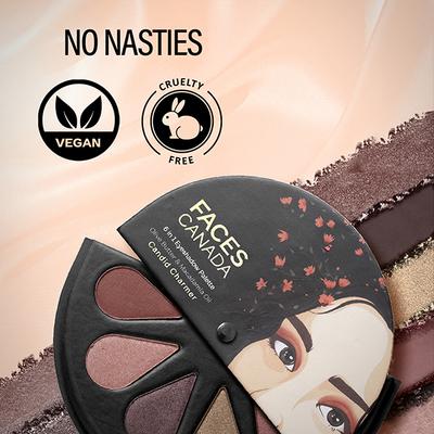 Faces Canada 6 In 1 Eyeshadow Palette Olive Butter & Macadamia Oil - Candid Charmer 02, 6gm - Eye Shadow Palettes