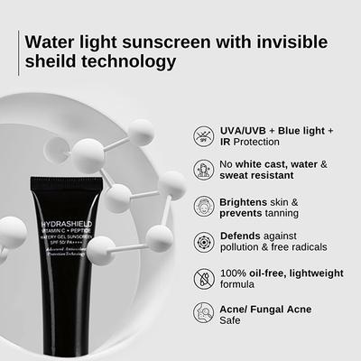 The Formularx Hydrashield Vitamin C + Peptide Sunscreen SPF 50 PA++ for Oily, Sensitive Skin 50 gm - Face Sunscreen