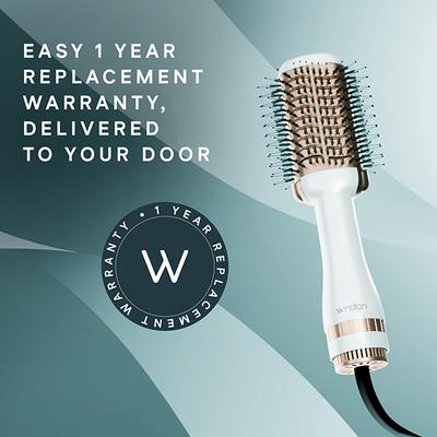 WINSTON Blow Drying Brush With Adjustable Temperature Setting 1200W - White 1's - Multi-Stylers