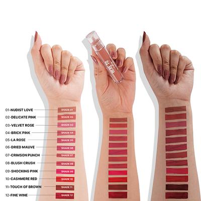 Swiss Beauty Here To Stay Liquid Matte Lipstick With Kiss-Proof Formula Infused With Vitamin E Crimson Punch 3 ml - Liquid Lipsticks