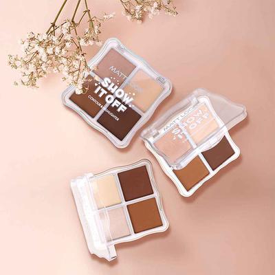Matt Look Show it off Contour & Highlighter Combo Palette, All-In-1 Face Makeup Kit, Chestnut-02 18 gm - Contour
