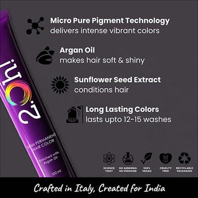 2.Oh! Semi Permanent Hair Color 100 ml each - Charcoal 2's - Crème
