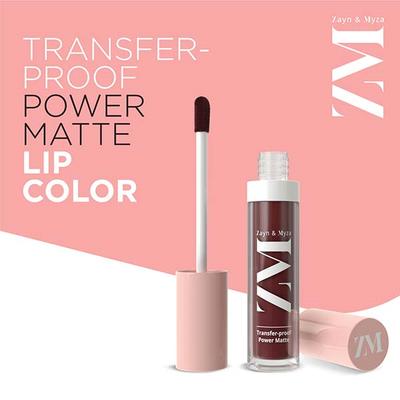 Zayn & Myza Transfer - Proof Power Matte Lip Color, Royal Maroon 6 ml - Liquid Lipsticks
