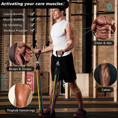 Boldfit Resistance Tube Kit (Pack of 11) - Workout Essentials