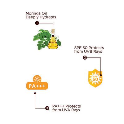 The Skin Story SPF 50+ Sunscreen - Moringa 100 gm - Face Sunscreen