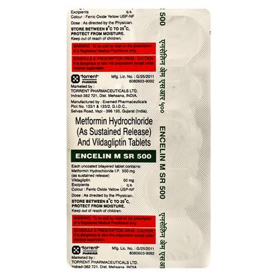 ENCELIN M SR 500 Tablet 10's - Diabetes-Ant