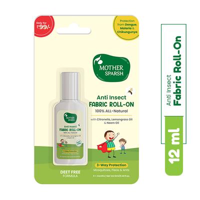 Mother Sparsh Anti Insect Fabric Roll-On 12 ml - Mosquito Repellent