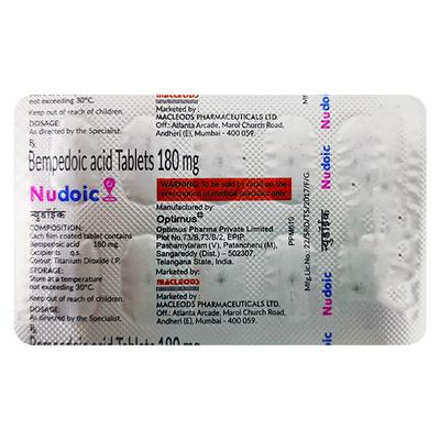 NUDOIC 180 Tablet 10's - High Cholesterol-Dys