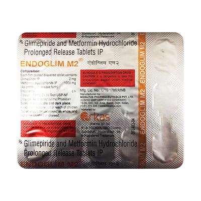ENDOGLIM M 2 Tablet 15's - Diabetes-Ant
