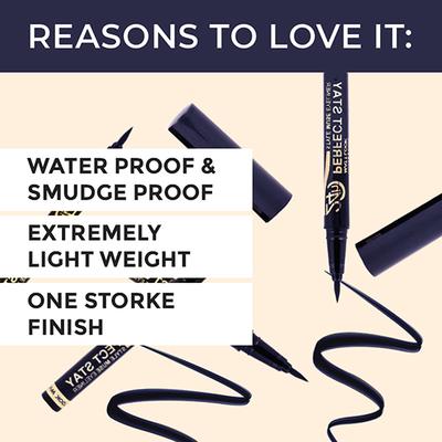 Matt Look perfect Stay Style Muse Eyeliner 24 Hours Smudge Proof Precise Ultra Fine Deep Blue 1 gm - Eyeliners