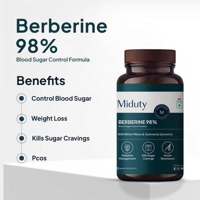 Miduty Berberine 98% Capsules 60's - Diabetes (Fitness)