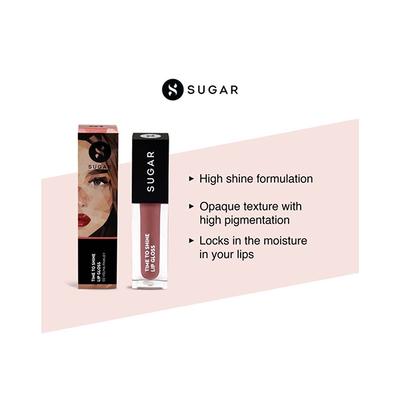 SUGAR Cosmetics Time To Shine Lip Gloss - 02 Velma Pinkley 4.5 ML - Lip Glosses
