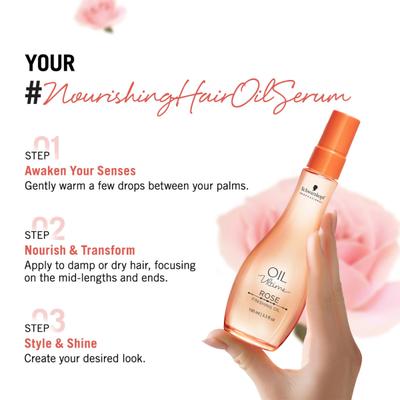 Schwarzkopf Professional Oil Ultime Rose Finishing Oil - For Fine to Normal Hair 100 ml - Hair Serums