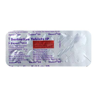 Zosert 50mg Tablet 10'S - Depression-Ant