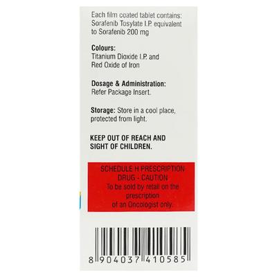 SORAFENAT 200mg Tablet 120's - Cancer Oncology-Tar