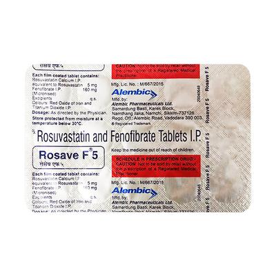 ROSAVE F 5 Tablet 15's - High Cholesterol-Dys