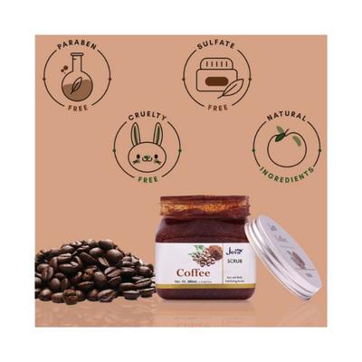 Jeva Coffee Face and Body Exfoliating Gel Scrub 380 ml - Scrubs & Exfoliants