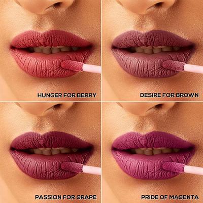 Renee Stay with Me Minis Matte Liquid Lipsticks, 01 Juicy Berries 2ml each 4's - Liquid Lipsticks