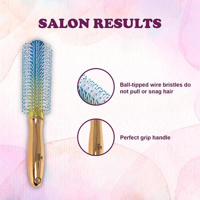 Bronson Professional Rainbow Round Hair Brush for Adding Quick Curls, Volume and Waves in Hair 1's - Hair Brushes