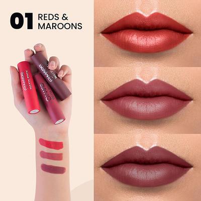 MARS Matte Lipsticks Box (3.2 X 3g) - 01 Reds and Maroons 1's - Lipsticks
