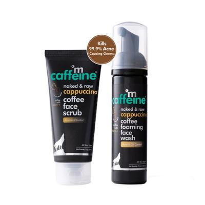 Mcaffeine Cappuccino Coffee Foaming Face Wash 75 ml & Cappuccino Face Scrub 75 gm 1's - Scrubs & Exfoliants