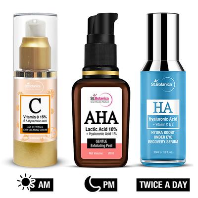 Stbotanica Vitamin C 15% Age Defying Face Serum + Lactic Acid 10% + Ha Under Eye Serum 70 ml - Face Moisturizers