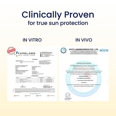 Wishcare Vitamin C Pure Glow Face Sunscreen SPF 50 PA++++ Broad Spectum Ultra Light and No White Cast 50 gm - Face Sunscreen
