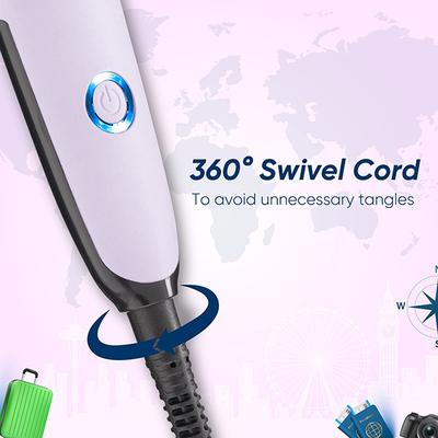 Vega Mini Hair Straightener Brush for Women with Thermoprotect Technology, Ceramic Coated Bristles & 2 Heat Settings, (Go Mini Series, VHSB-05) 1's - Hair Combs