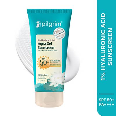 Pilgrim 1% Hyaluronic Acid Sunscreen Gel SPF 50 PA+++ 50 gm - Face Sunscreen