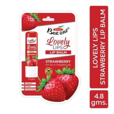 BEE ONE Lovely Lips Strawberry Lip Balm 4.8 gm - Lip Balms