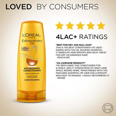 Loreal Paris Extraordinary Oil Nourishing Conditioner for Dry and Dull Hair 386 ml - Conditioners