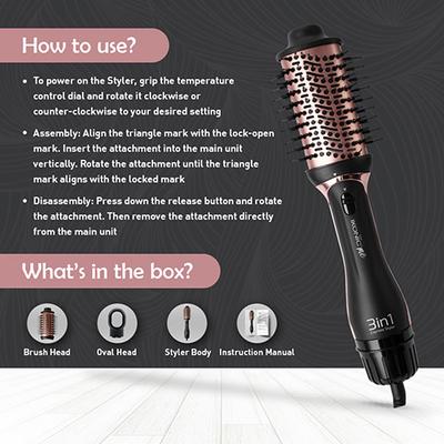 Ikonic Me 3 in 1 Express Styler-Black & Rosegold 1's - Multi-Stylers