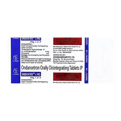 ONDENTRU 4mg Disintegrating Tablet 10's - Vomitting/Emesis-Ant