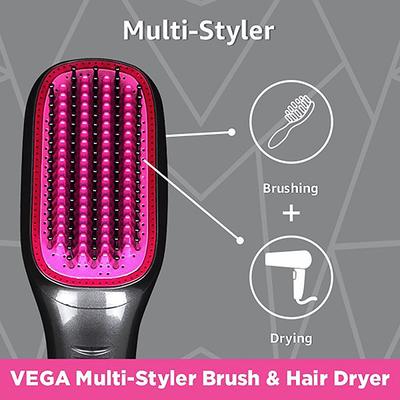 Vega 2 In 1 Multi Styler Hair Brush and Dryer, Keratin Infused Coating and Anti-Static Bristles, VHSD-01 620 gm - Hair Dryers