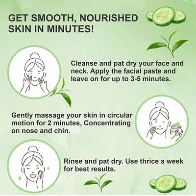 Kazarmaa Cucumber and Green Tea - Exfoliating Face Scrub 150 gm - Face Packs