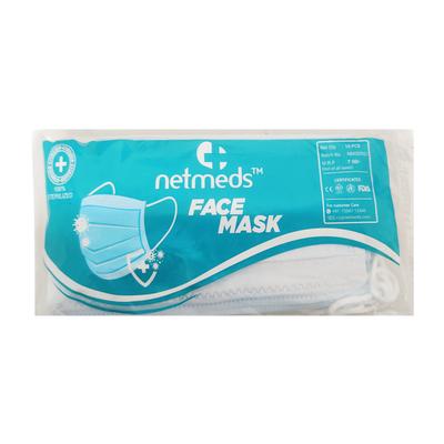 Netmeds 3 Ply Face Mask with Nose Pin 10's - Covid19 Essentials