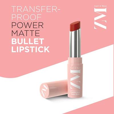 Zayn & Myza Transfer - Proof Power Matte Lipstick, Tangeriene Delight 3.2 gm - Lipsticks