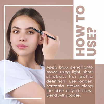 Half N Half Arch Eyebrow Artist Long Lasting Autometic Eyebrow Pencil & Brush, Natural Brown-05 0.4 g - Eyebrow Pencils & Enhancers
