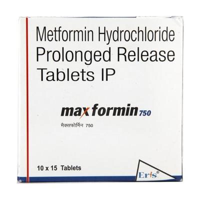 Maxformin 750mg Tablet 15'S - Diabetes-Ant