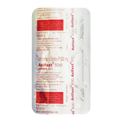 AZIFAST 500 Tablet 6's - Bacterial Infections-Mac