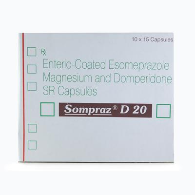 Sompraz D 20mg Capsule 15'S - Ulcer/Reflux/Flatulence-Aaa
