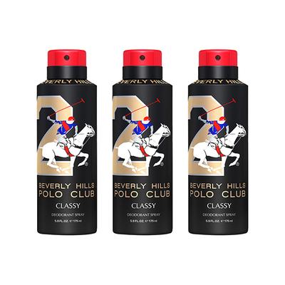 Beverly Hills Polo Club Classy Deo No.2 Trio Pack + Sports No.2 Shower Cream 3-in-1 Set For Men 675 ml 1's - Deodorants/Roll-Ons