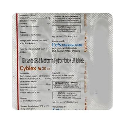 Cyblex M XR 30mg Tablet 15'S - Diabetes-Ant