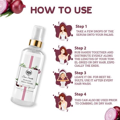 Seer Secrets Probiotic Onion Serum Onion Extract & Biotin 100 ml - Hair Serums