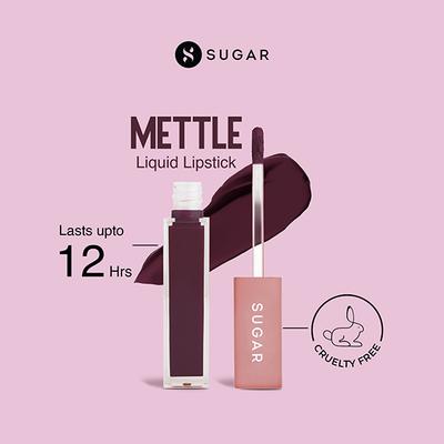 SUGAR Cosmetics Mettle Liquid Lipstick - 09 Capella (Dark Plum) 7 gm - Liquid Lipsticks