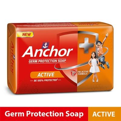 Anchor Germ Protection Soap - Active (Pack of 4 X 125 gm) - Shower Gels & Body Wash